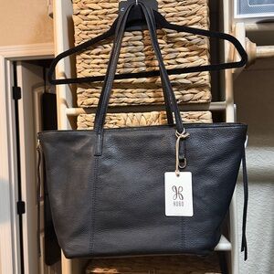 HOBO Black Leather Tote Bag